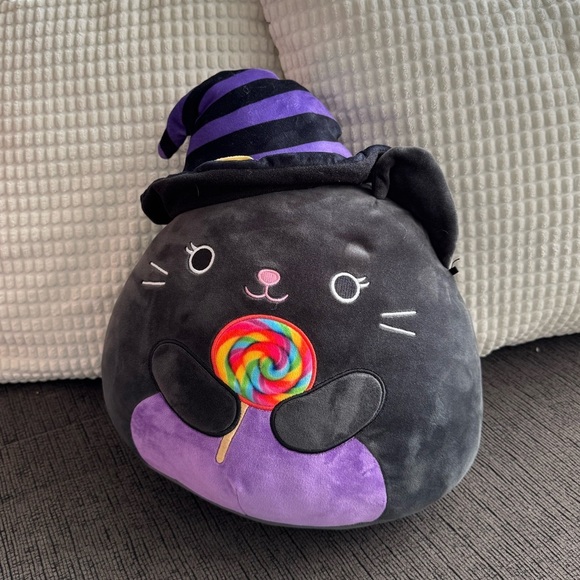 Squishmallows Autumn Black Halloween Cat w/ Lollipop 12" Plush - Picture 1 of 4